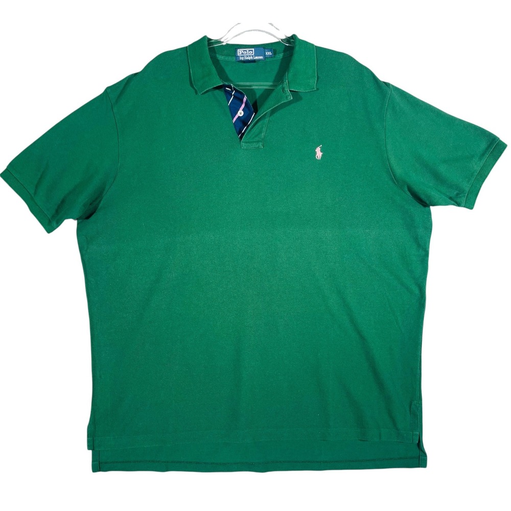 Polo Ralph Lauren Men's Classic Fit Polo Shirt XXL Green 100% Cotton Preppy